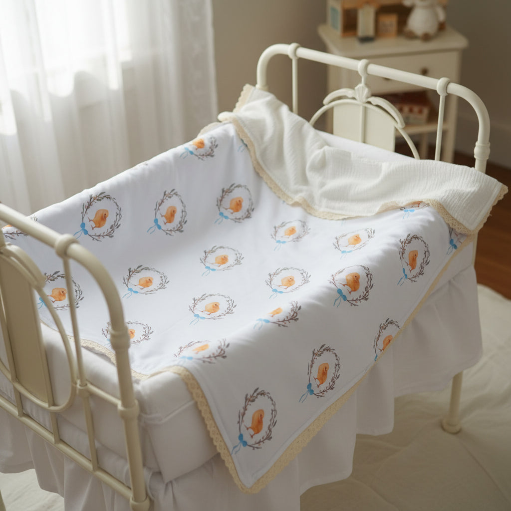 Csipkés babatakaró - Pihe tavasz